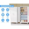 SUXXAN 72"H Metal Storage Cabinet with Wheels and Pegboard, 4 Adjustable Shelves and Lockable Door for Garage,Required Assembly - 3 of 4