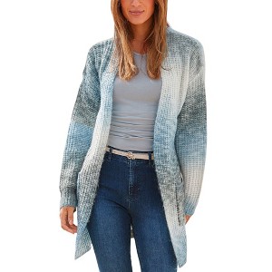 Women's Ombre Knit Open Cardigan - LASCANA - 1 of 4