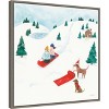 Amanti Art Winter Scene IV Dogs by Jenaya Jackson Canvas Wall Art Print Framed 22-in. x 22-in. - 3 of 4