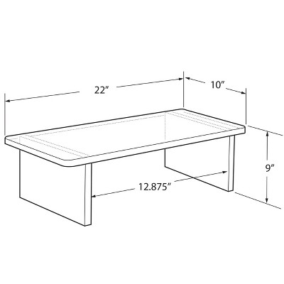 Clear Acrylic Countertop Display Riser with Bumpers