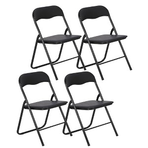 Whizmax Folding Chairs, Outdoor & Indoor Event Portable Metal Folding Chairs with Cushion, Non-Slip Feet Pads Stackable Chairs - 1 of 4