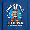 Men's - Garfield - Want You To Have A Happy Fourth Long Sleeve Graphic T-Shirt - 2 of 4
