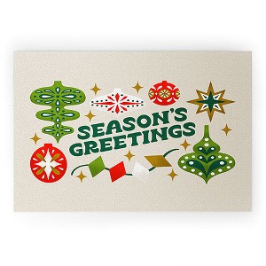 Jessica Molina Seasons Greetings Vintage Ornaments Welcome Mat - Society6 - 1 of 3