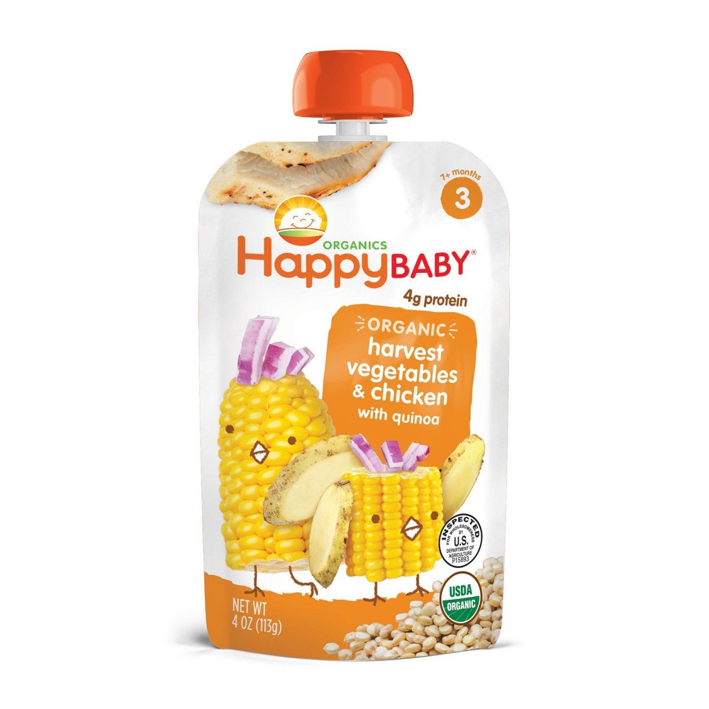 UPC 852697001415 product image for HappyBaby Organic Harvest Vegetables & Chicken with Quinoa Baby Food Pouch - 4oz | upcitemdb.com