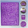 Inspiring Words Purple Super Soft Throw Blanket - 50x60 Throw Blanket for Bedroom, Living Room, Spring Time - 4 of 4