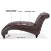 PAGED Modern Indoor Tufted Accent Lounge Chair with Birch Legs,Armless Long Chaise Sleeper Chair for Living Room,Bedroom - 4 of 4