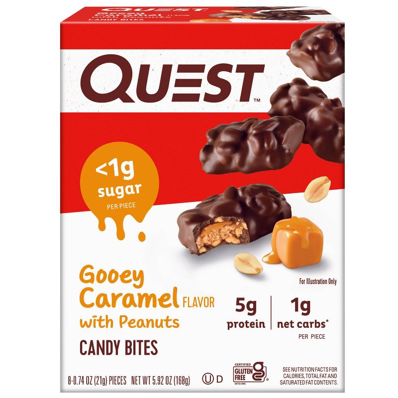 Quest Nutrition Gooey Caramel Candy Bites - 8ct, 1 of 15