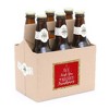 Big Dot of Happiness Red and Gold Friendsmas - Friends Christmas Party Decorations for Women and Men - 6 Beer Bottle Label Stickers and 1 Carrier - 2 of 4