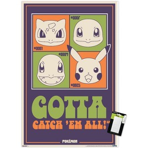 Trends International Pokemon: Groovy Vibes - Gotta Catch 'Em All! Unframed Wall Poster Prints - 1 of 4