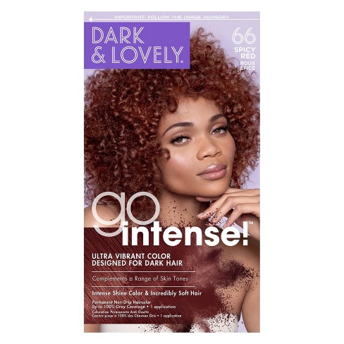 Dark And Lovely Go Intense Ultra Vibrant Permanent Hair Color - 3.3 Fl Oz -  66 Spicy Red - 1 Kit : Target