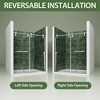 COWLOWN Frameless Sliding Shower Door, Adjustable Shower Screen with 8mm Tempered Glass - 3 of 4