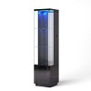 Vlsrka Corner Display Cabinet with Glass Doors,Black - 4 of 4