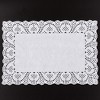 Juvale 200-Pack Rectangular Paper Lace Doilies Placemats for Cakes & Desserts, White, 11.7 x 7.3 Inches - 2 of 4