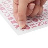 Paper Junkie 10 Sheets Upper and Lower Case Rose Pink Glitter Alphabet Letter Stickers and Number Stickers - image 4 of 4