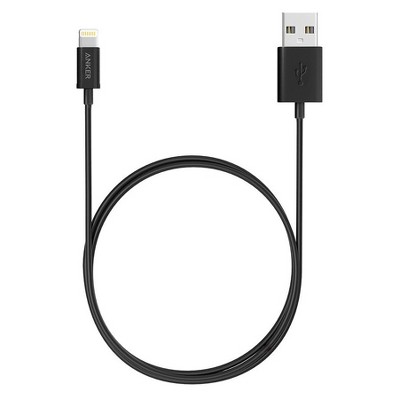 Anker 3' Lightning to USB-A Round Cable - Black
