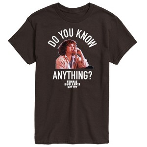 Men's - Ferris Bueller's Day Off - Do You Know Anything Short Sleeve Graphic T-Shirt - 1 of 4
