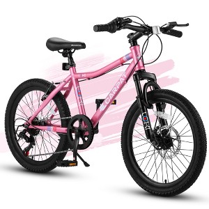 RISOKEYS 20 Inch Mountain Kids Bike,7 Speed Teenager Children's' Bicycles, for Ages 7-12 Years Old Boys & Girls, - 1 of 4