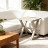 Gulches Transitional Antique Gray MDF Pine 22 in Wood Trestle Base End Tables - 4 of 4