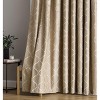 HLC.ME Versailles Lattice Flocked 100% Complete Blackout Thermal Insulated Window Curtain Grommet Panels, Set of 2 - 4 of 4
