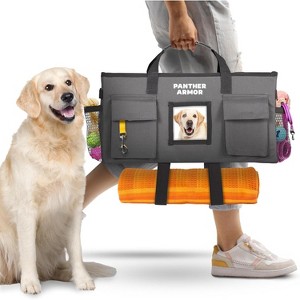 Panther Armor Dog Travel Bag- Hanging Dog Organizer ,  Dog Food & Treat Container for Travel Accessories - 1 of 4