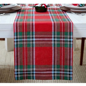 Solino Home Linen Plaid Table Runner | Madras Holiday Plaid - 1 of 4