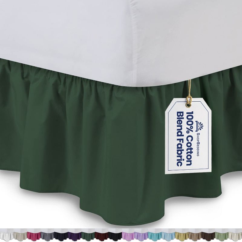 Shopbedding Ruffled Bed Skirt, Bedskirt with Platform, Cotton Blend, 1 of 5