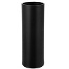 Home Mart Goods Black Matte Stainless Steel Toilet Brush Set with Holder - 16" Tall - 2 of 4