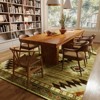 5x7ft Vintage Floral Washable Area Rug, Non-Slip Low Pile Polyester Carpet for Living Room & Bedroom - 2 of 4
