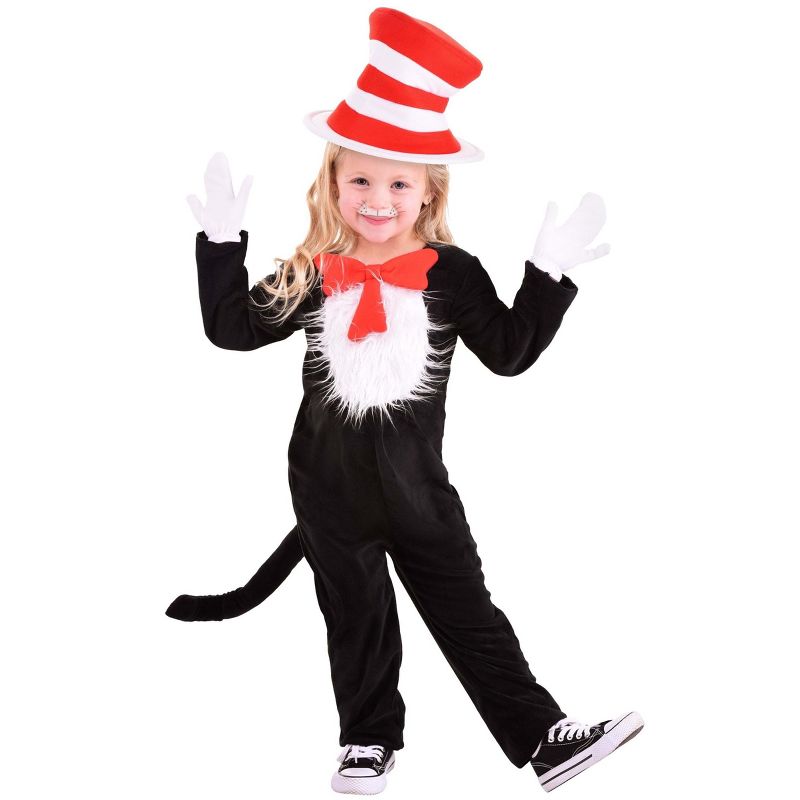 HalloweenCostumes.com Dr. Seuss The Cat in the Hat Deluxe Costume for Toddlers., 5 of 9
