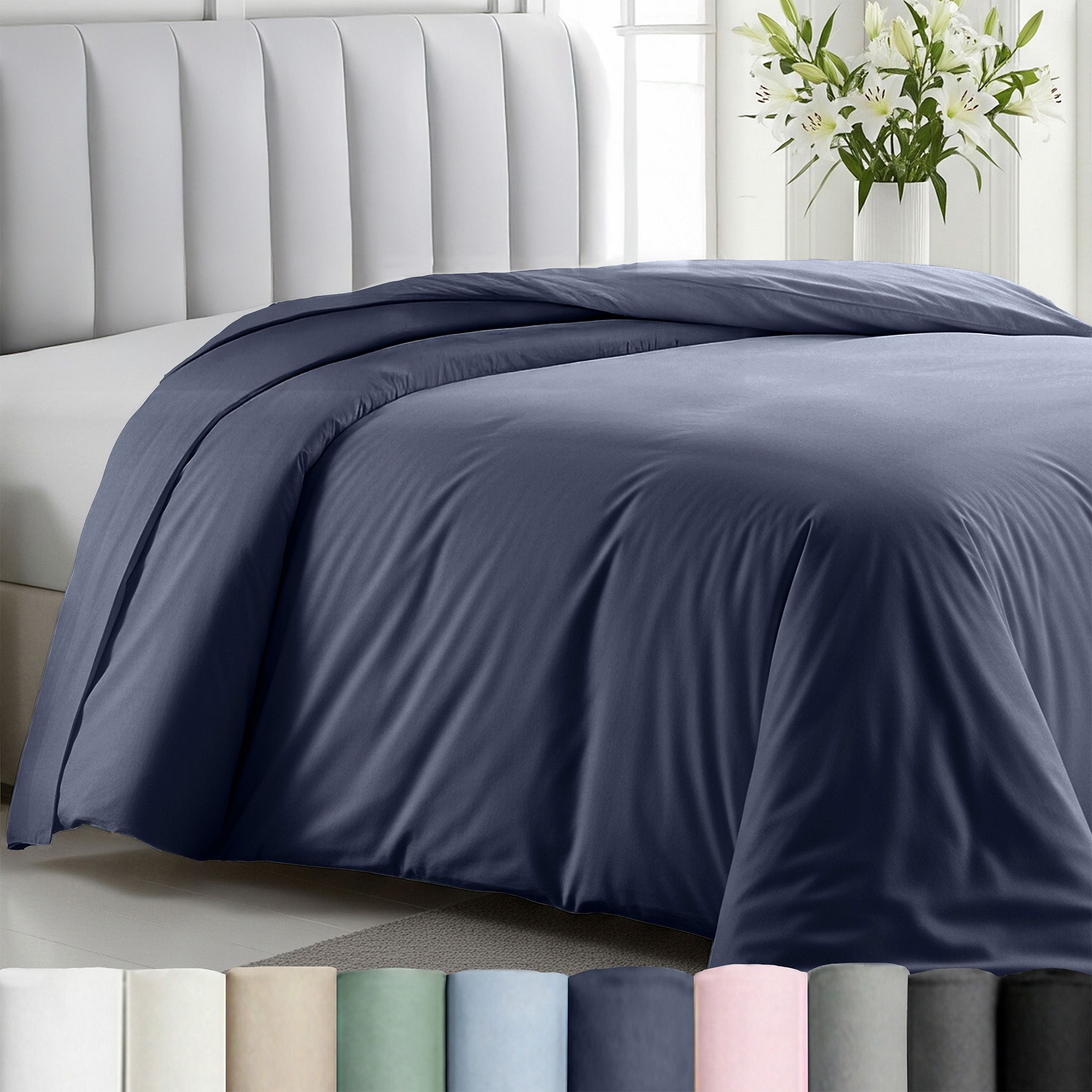 Duvet Cover - Indigo Dusty Blue, King Size