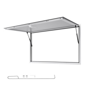 VEVOR Concession Window 60x36 in, Aluminum Alloy Frame Service Window for Food Truck, Up to 85 Degrees Stand Serving Window, White - 1 of 4