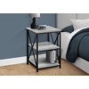 FONTOI Square 3-Tier Side Table with 2 Storage Shelves, Bedside Table with X-Shaped Design for Living Room, Bedroom, Grey, 18"*26"*18" - 4 of 4
