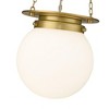 Calhoun 1-Light Lantern Pendant - Mid-Century Modern Chic with Milk Glass Globe - 4 of 4