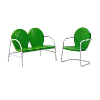 Griffith 2pc Outdoor Seating Set - Kelly Green - Crosley