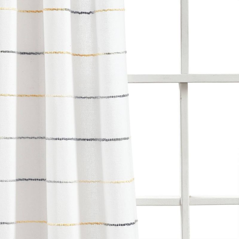 Set of 2 Ombre Striped Yarn Dyed Cotton Window Curtain Panels - Lush Décor, 5 of 10
