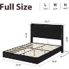 Coucheta Floating Bed Frame with RGB LED Lights, Charging Station & Storage Headboard, Upholstered Button-Tufted Platform, No Box Spring Needed - 3 of 4