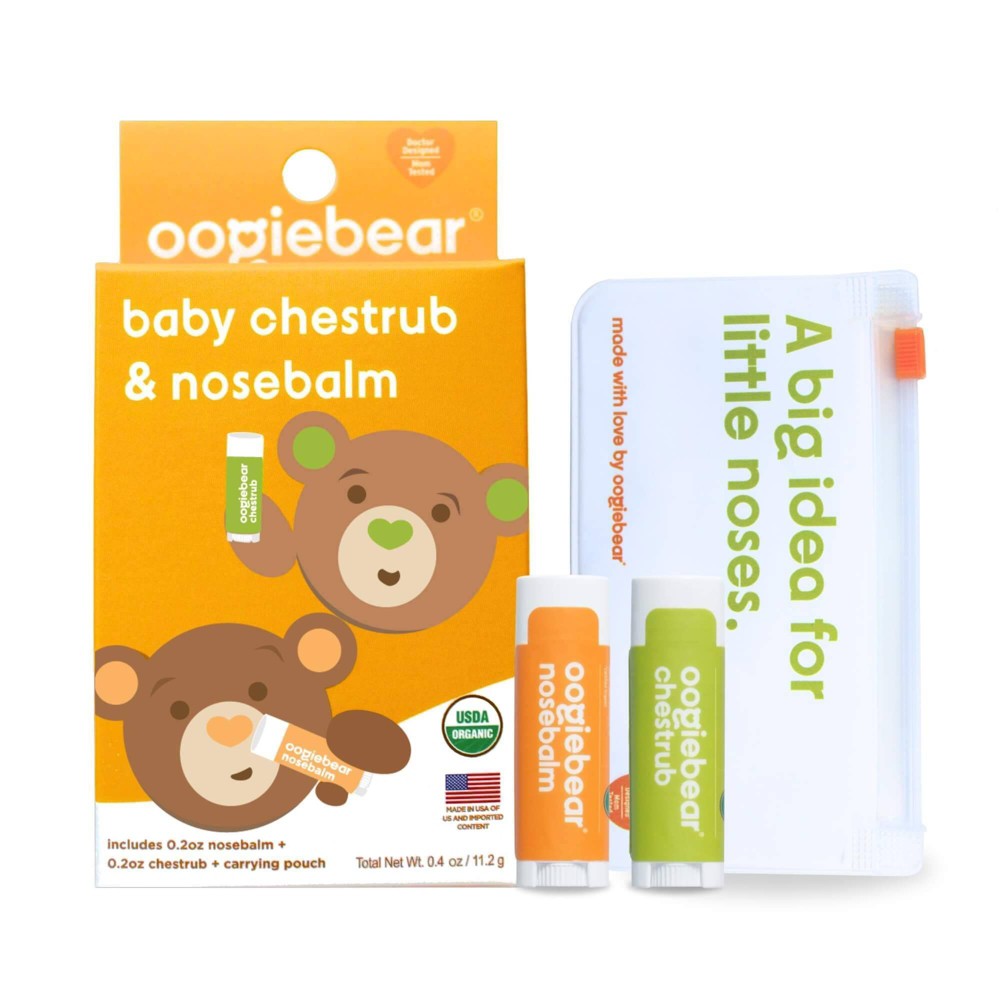 Photos - Baby Hygiene oogiebear Organic Mini Nosebalm and Chestrub Baby Care Kit
