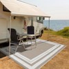 Outdoor Plastic Straw Rug Waterproof Outdoor Rug Reversible Plastic Camping Rugs for Patio Porch Deck Backyard Camper Balcony Picnic - 2 of 4