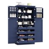 YOOCOZZ Tall Storage Cabinet,Freestanding Kitchen Pantry Cabinet with Adjustable Shelf,2 Door Shelves,4 Doors and 8 Pull-out Trays - 4 of 4