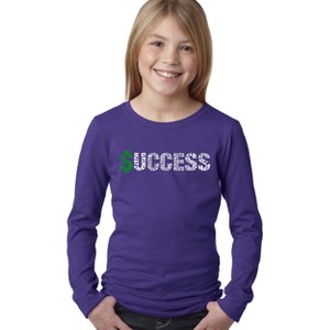 LA Pop Art Girl's Word Art Long Sleeve - Success - 1 of 4
