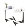 NicBex C Shaped Side Table Simple Modern Portable Coffee Table with Metal Frame and Wooden Tabletop for Sofa, Bedside - 4 of 4