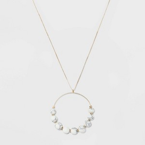 Bead Large Necklace - Universal Thread White/Gold, Women
