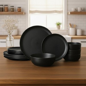 GreenElevate Stoneware Elegance 12-Piece Dinnerware Set for 4