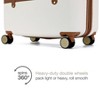 Badgley Mischka Grace 3pc Expandable Hardside Spinner Retro Luggage Set - 3 of 4