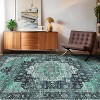 Washable Vintage Rug - Non-Slip Stain-Resistant Low Pile Carpet for Living Room, Bedroom, Laundry - 2 of 4