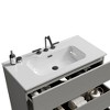 Vynxaria 35.8"L x 18.3"W Gloss White Integrated Ceramic Bathroom Sink Basin - 2 of 4