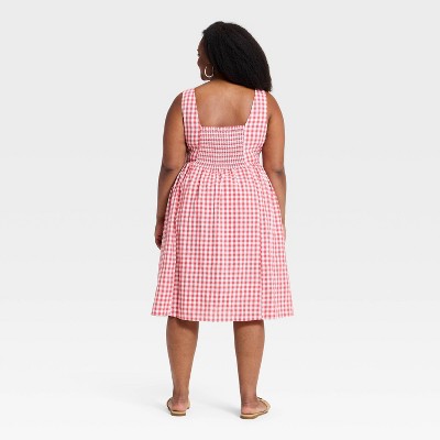 Women Plus Sleeveless Button-Front Midi A-Line Dress – Ava & Viv
