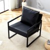 XINGHANZHENXUAN Classic PU Leather Sofa with Metal Frame, Accent Chair for Living Room, Office & Bedroom - 3 of 4