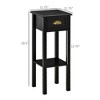 2-Tier Side Table with Drawer Shelf, End Table for Living Room Hallway - 3 of 4