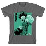 My Hero Academia Deku Punch Boy's Charcoal T-shirt